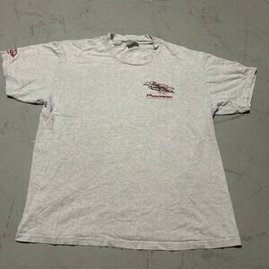 **Vintage Grey and Red Pioneer "It's Loud in Here" Racing T-Shirt